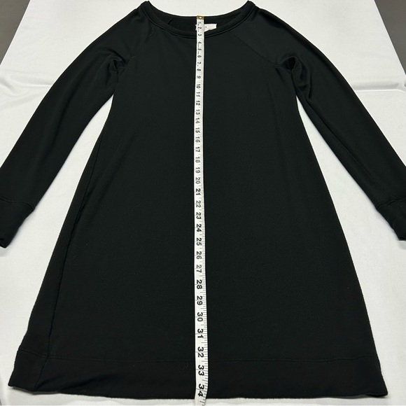 Lou & Grey Womens Long Sleeve Midi Dress Size S Jersey Knit Popover Career Black - Picture 8 of 11